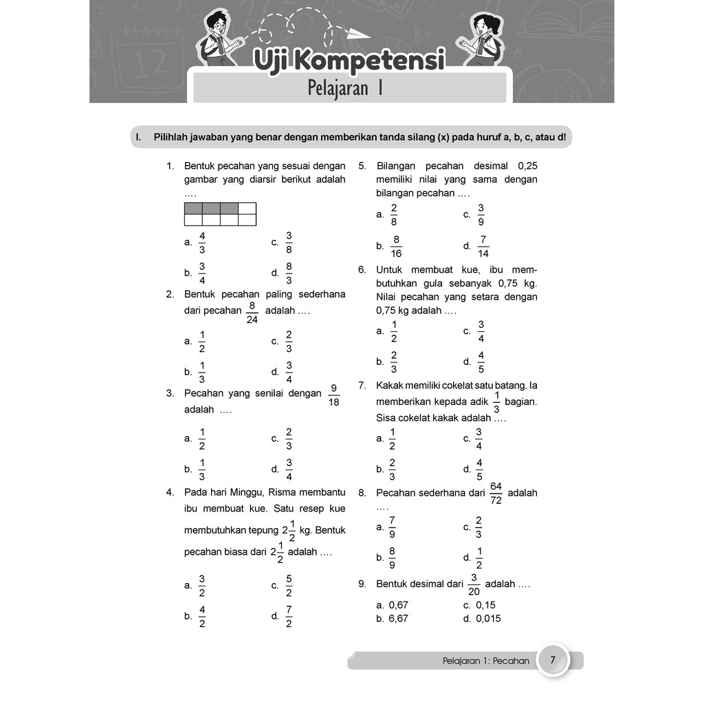 Buku Latihan Soal Matematika Pjok Sd Kelas 4 Semester Ganjil Incer