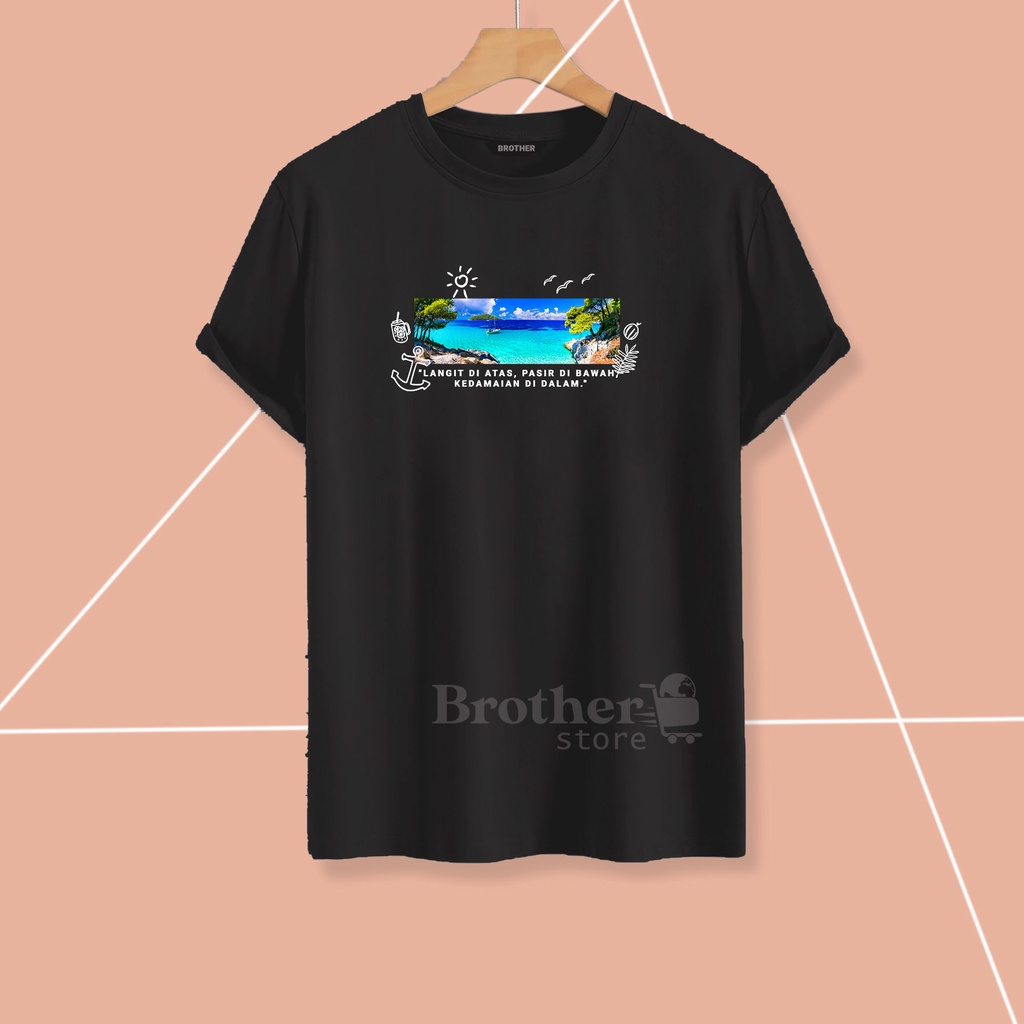 BROTHER STORE - Kaos Distro Pria - KAOS COWOK CEWEK - Kaos Kata Kata - Articel DAMAI Premium