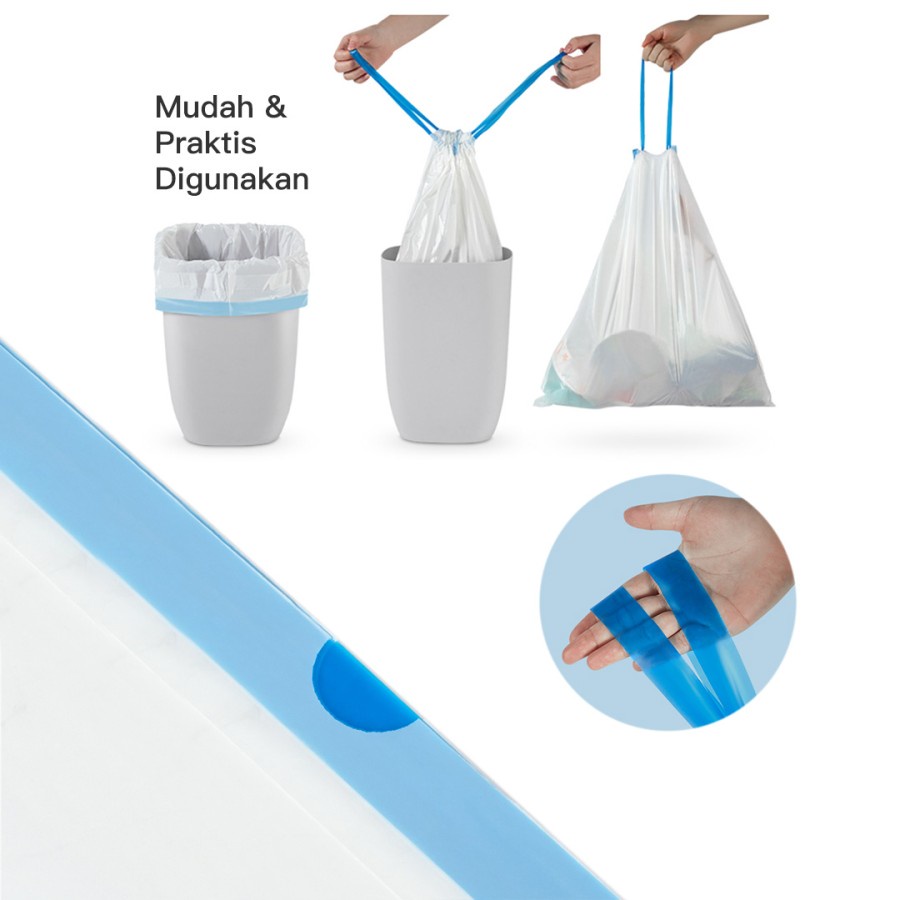 KtmStore Rakuzen Premium Drawstring Bag Kantong Sampah Plastik Dengan Tali