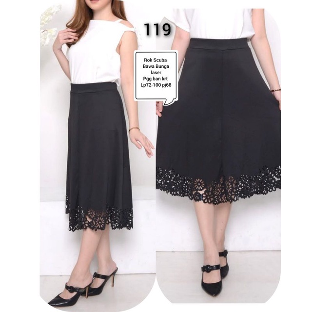 119 rok motif bunga di laser.bahan adem scuba.order tanya stok y