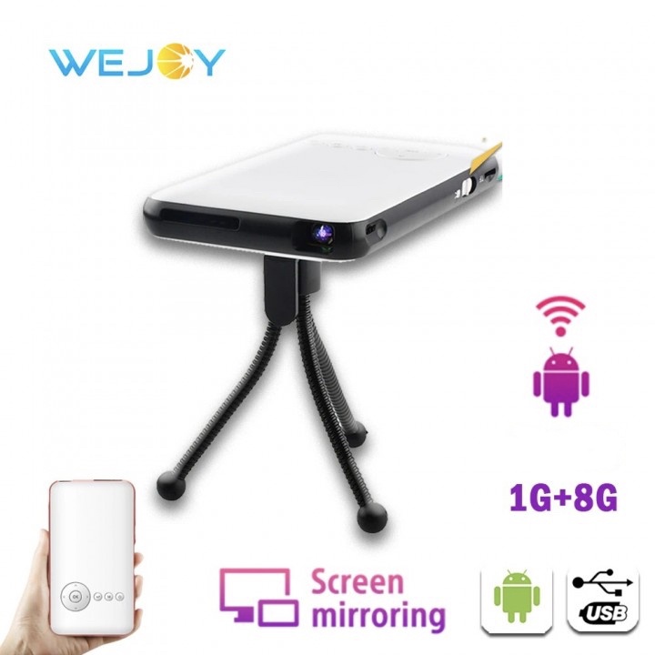 WEJOY DL-S6 Q2 Proyektor Mini DLP Android Projector 50 ANSI Lumens