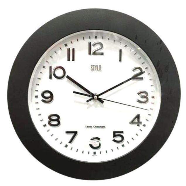 jam dinding stylo 3252 elegan sweep super silent 33cm