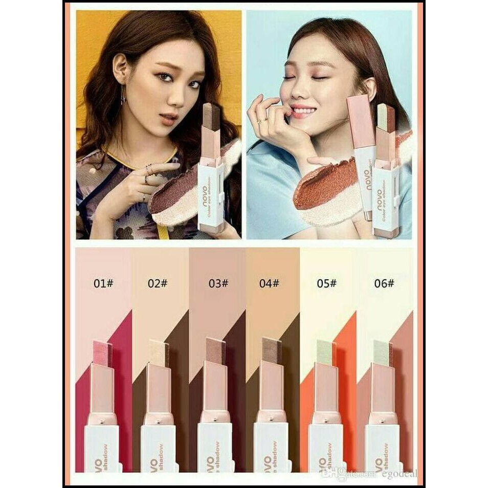 TERMURAH NOVO EYESHADOW STICK DUAL COLOR