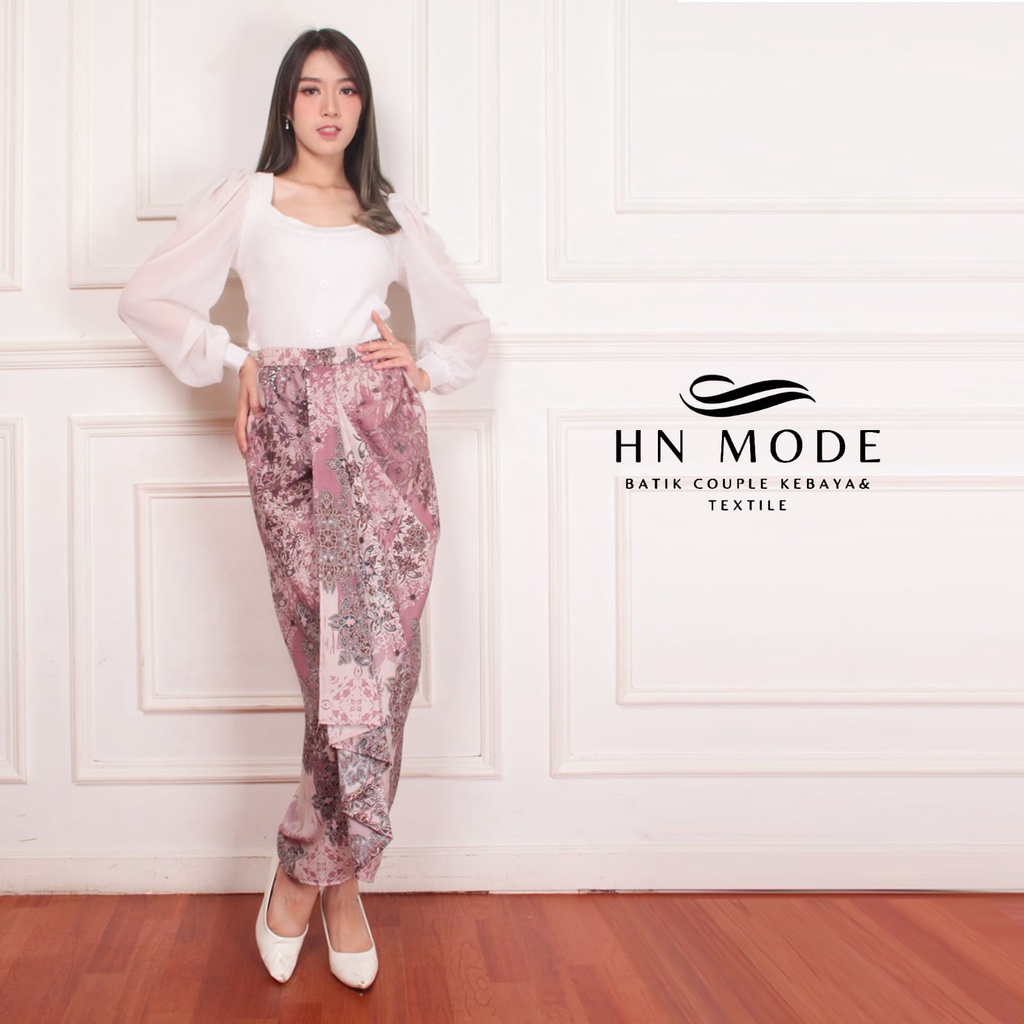 HN MODE - Rok rempel batik floral motif terbaru / Rok lilit instan siap pakai / Rok kebaya