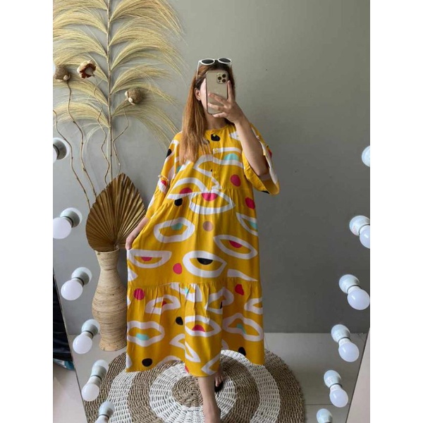 Daster Jodha Motif | Daster Rayon Jumbo Busui Friendly