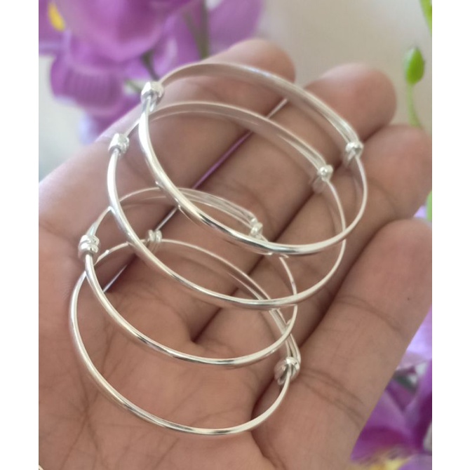 set gelang perak 3 bulanan murah