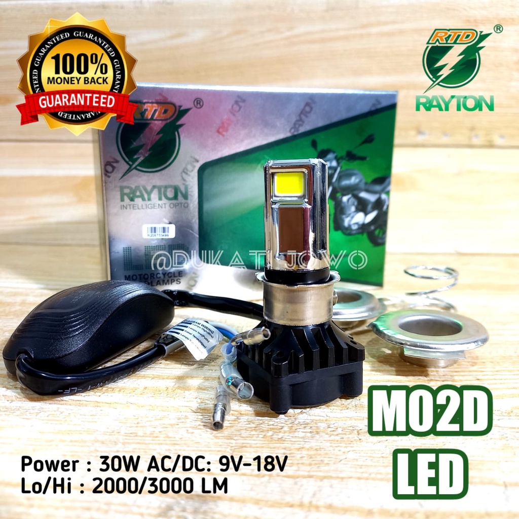 Lampu Led RTD 3 sisi M02D Original Rayton Lampu Depan Led RTD 3 mata AC DC Universal