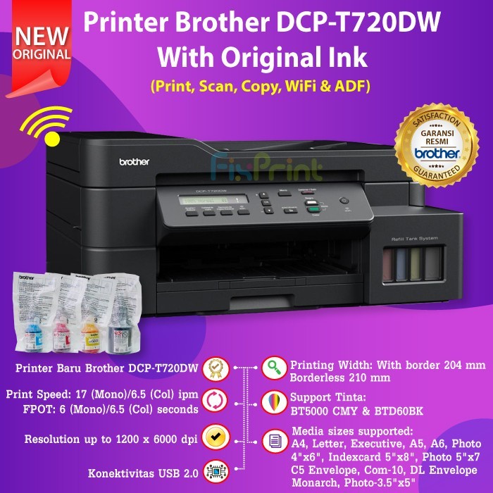 Printer Brothr DCP-T720DW DCP T720dw WiFi Print Scan Copy Duplex