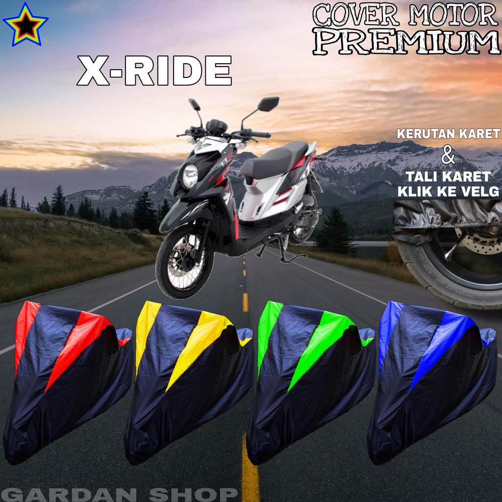 Sarung Motor XRIDE Hitam KOMBINASI Body Cover Penutup X-ride PREMIUM