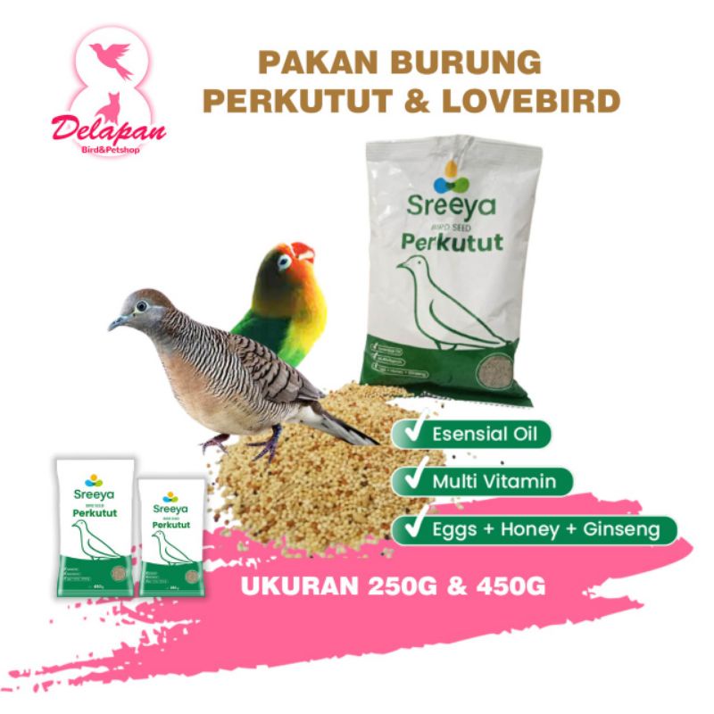 Milet Pakan Burung Perkutut & Love Bird Sreeya