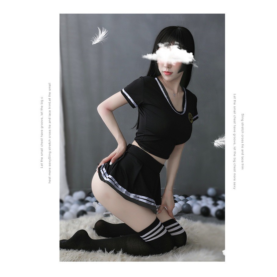 Wanita Lingerie Sexy Set Sepak bola Seragam Cosplay dan kaos kaki A396