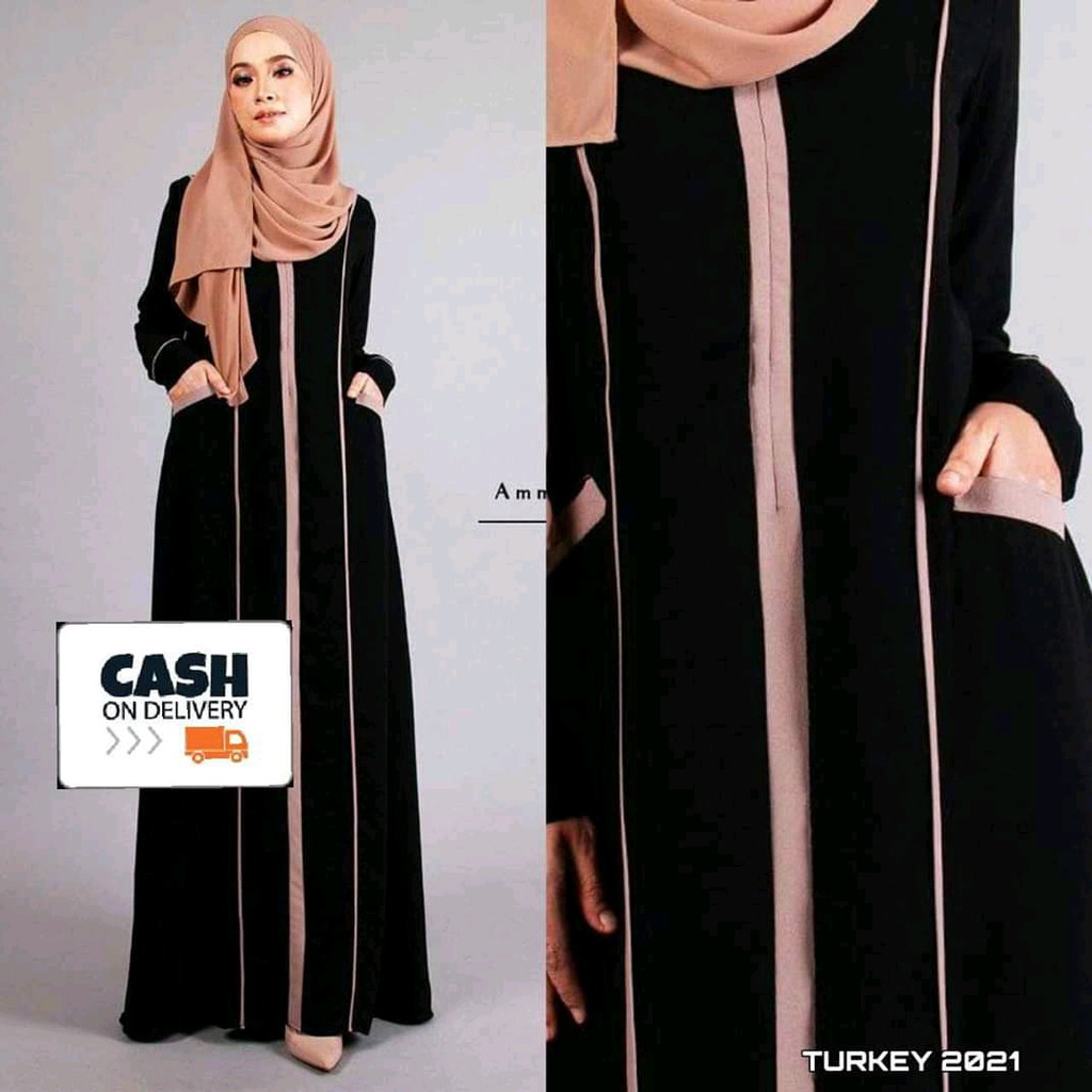 murah jubah gamis abaya hitam saku coksu-abaya syari-gamis kekinia-gamis kondangan-dress kondangan-b