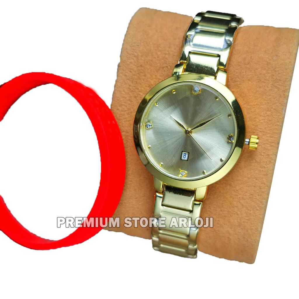 Grosiran Jam Tangan Wanita Psa S6-3375 Analog Tali Rantai Tanggal Aktif Original Garansi 6 Bulan Free Gelang &amp; Baterai Cadangan (COD)