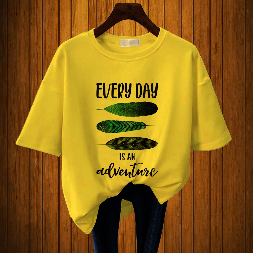 CALVIERO SHOP - BAJU KAOS ATASAN WANITA DEWASA PRINT EVERYDAY CASUAL