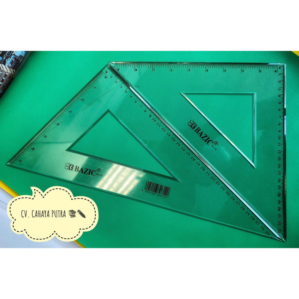 

Penggaris Segitiga 1 set isi 2- Basic No 12
