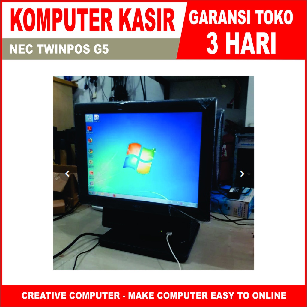 Komputer Kasir i3 330 - NEC TWINPOS G5 dual layar Touchsreen