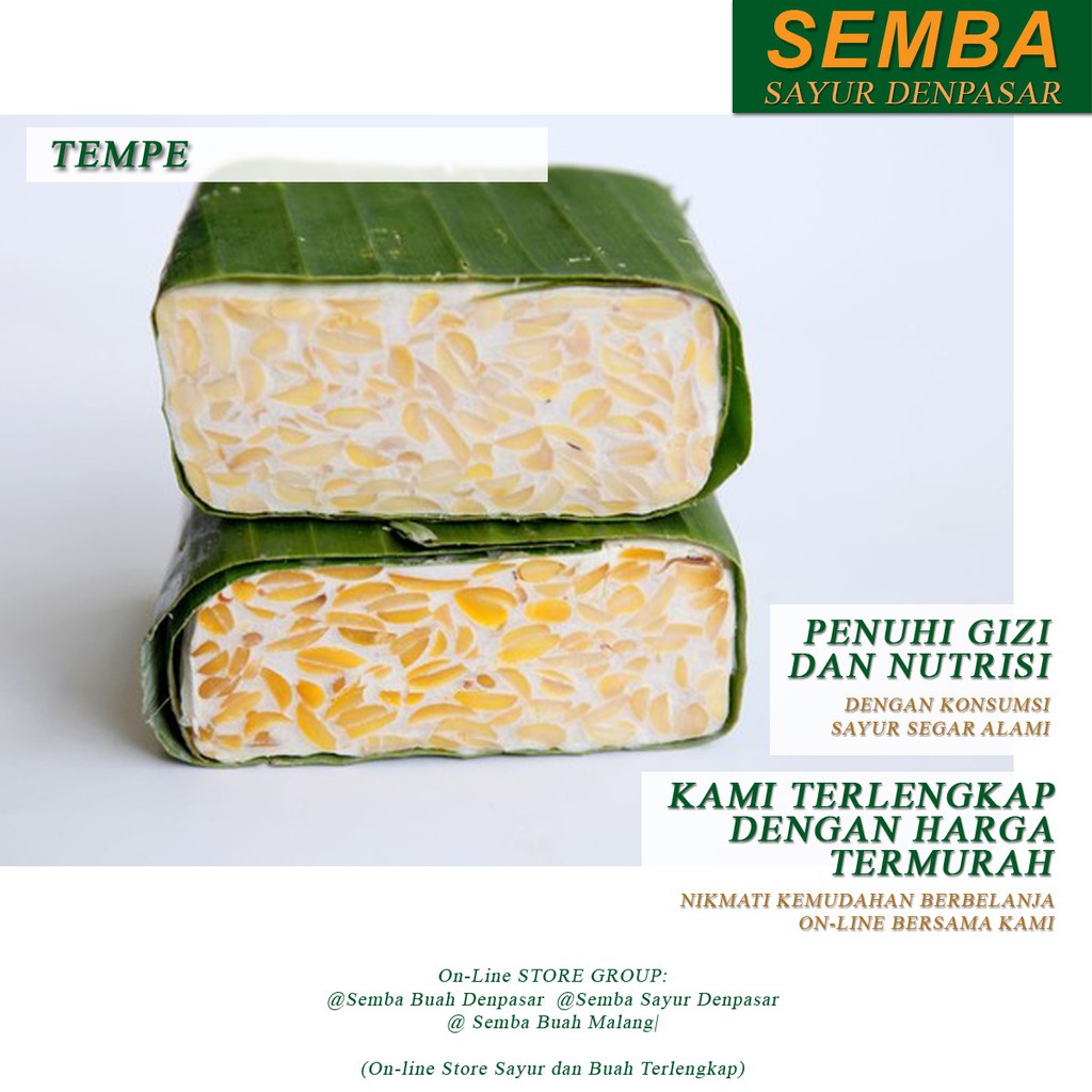 

TEMPE (DAUN) lauk DENPASAR BALI sayur sayuran sembako bumbu dapur bahan makanan murah fresh segar