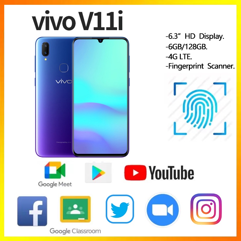 VIVO V11i Internal 6GB/128 GB Smartphone LTE Original Garansi Seller