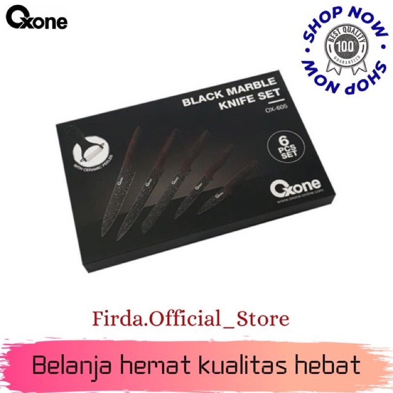 PISAU SET/KNIFE SET OXONE MULTI COLOR MARBLE OX-608N/OX-605 Black Marble KnifeSet/OX-609N Onyx Hitam