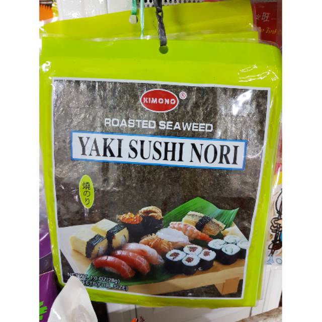 Jual Kimono Yaki Sushi Nori Roasted Seaweed Rumput Laut 10 Sheetsnori