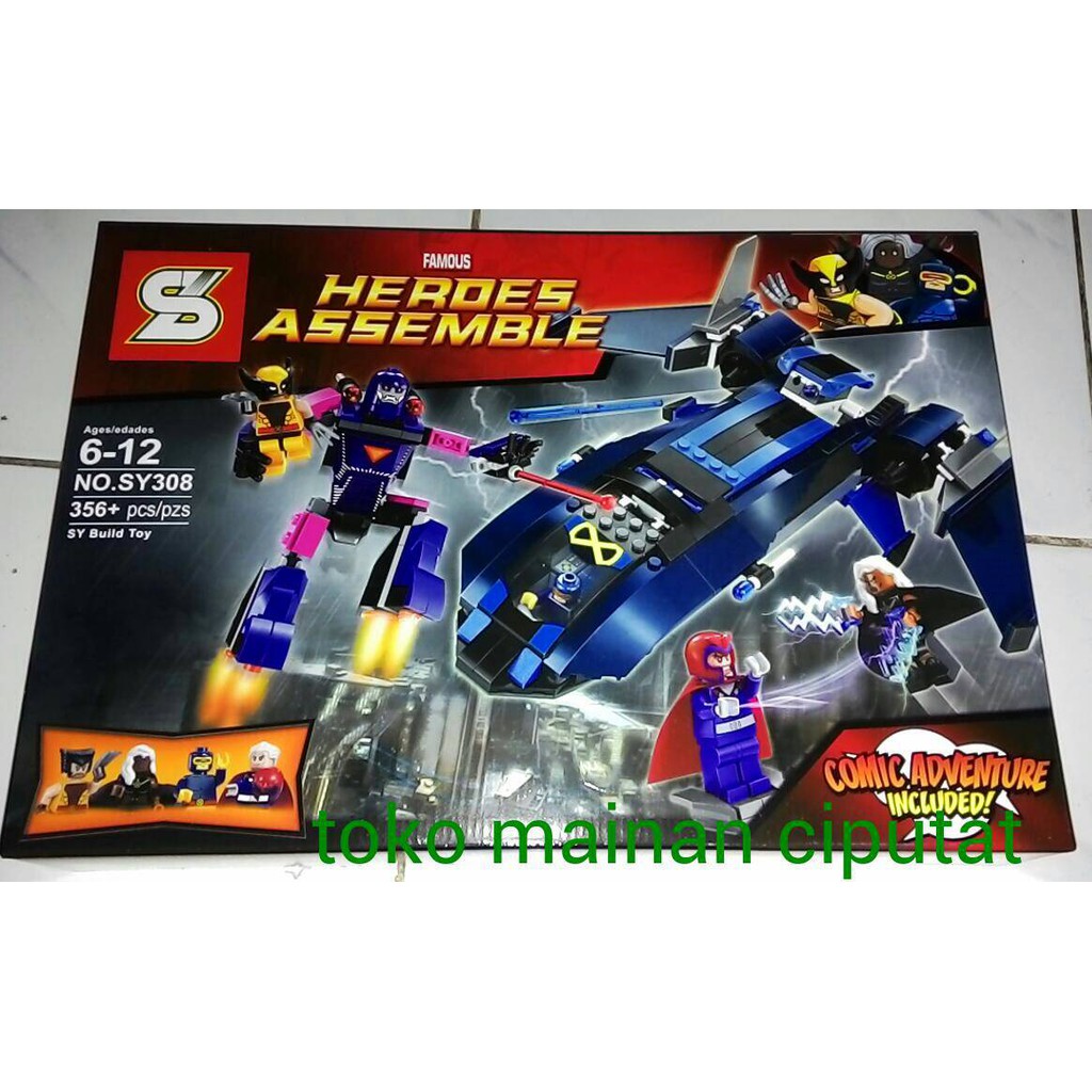 gratis SY308 superhero - Xmen vs Sentinel - replika lego