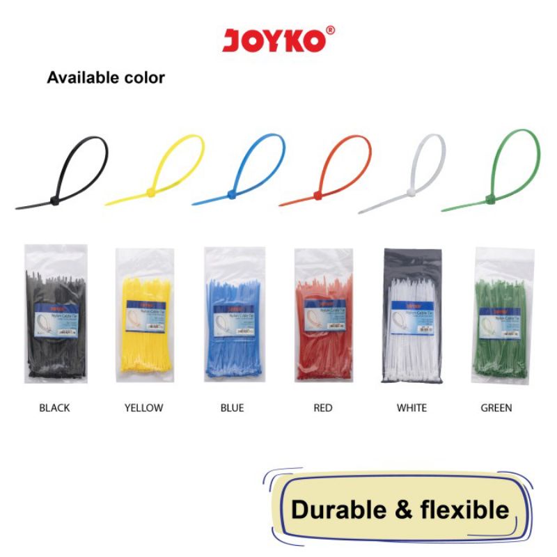 

NYLON CABLE TIE JOYKO CBT-10 | KABEL TIES NILON | TALI PENGIKAT ISI 100 KUAT TIDAK MUDAH PUTUS