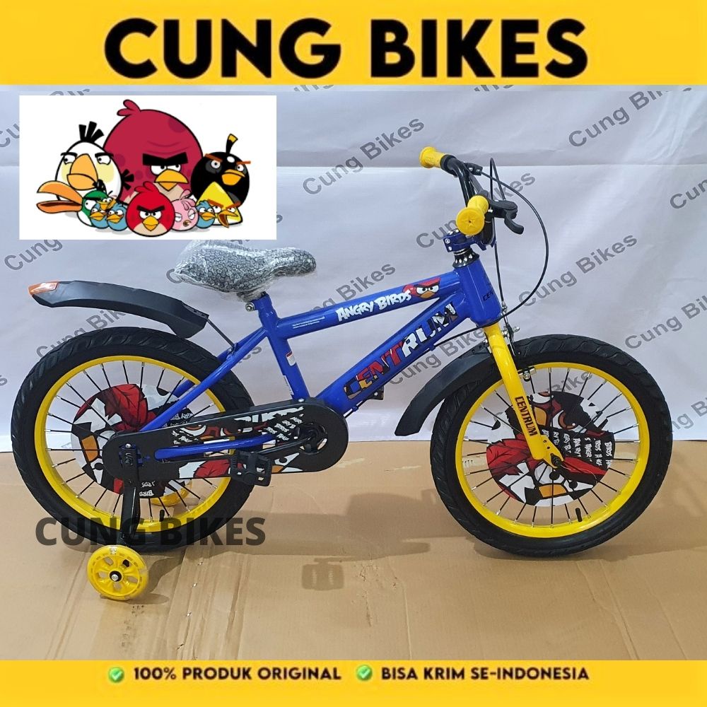 Sepeda Anak Laki Angry Bird centrum 16&quot; 18&quot; BMX Karakter Kartun