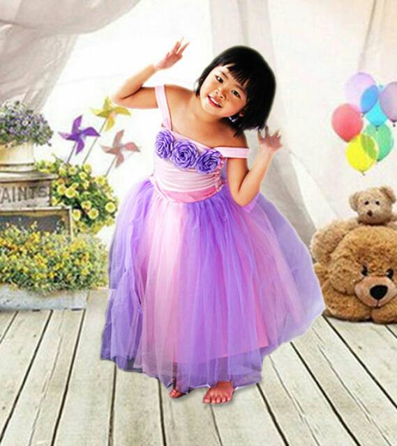 Sweet Honey ~ Kids Party Gown Dress Tutu Anak Dress Party Gaun Pesta Anak Usia 2-4 Tahun [Bisa COD bayar di tempat]