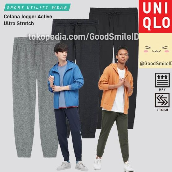 UNIQLO CELANA JOGGER ULTRA STRETCH ACTIVE PANTS OLAHRAGA PRIA JASTIP