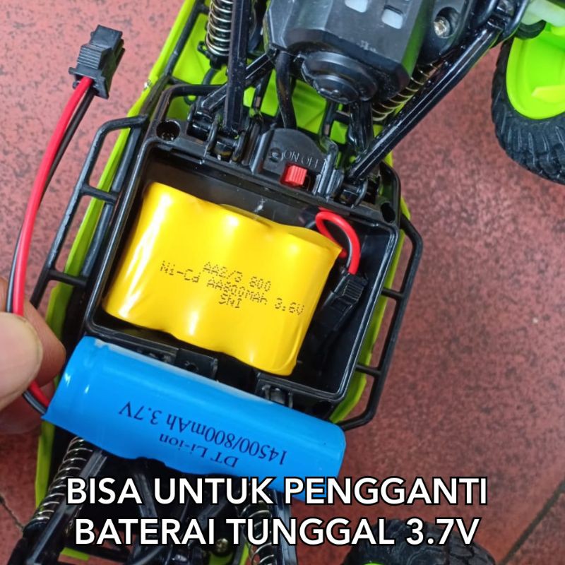 Baterai Mobil RC 3.6 Volt Batre Cadangan Isi 3 Batere Remot Remote Control 3.6 Volt Pengganti 3.7Volt