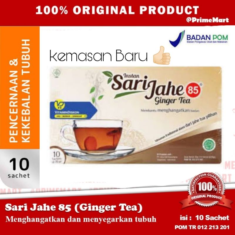 

Sari Jahe Instant 85 -- 10 sachet @20 gram (Ginger Tea) jahe merah asli