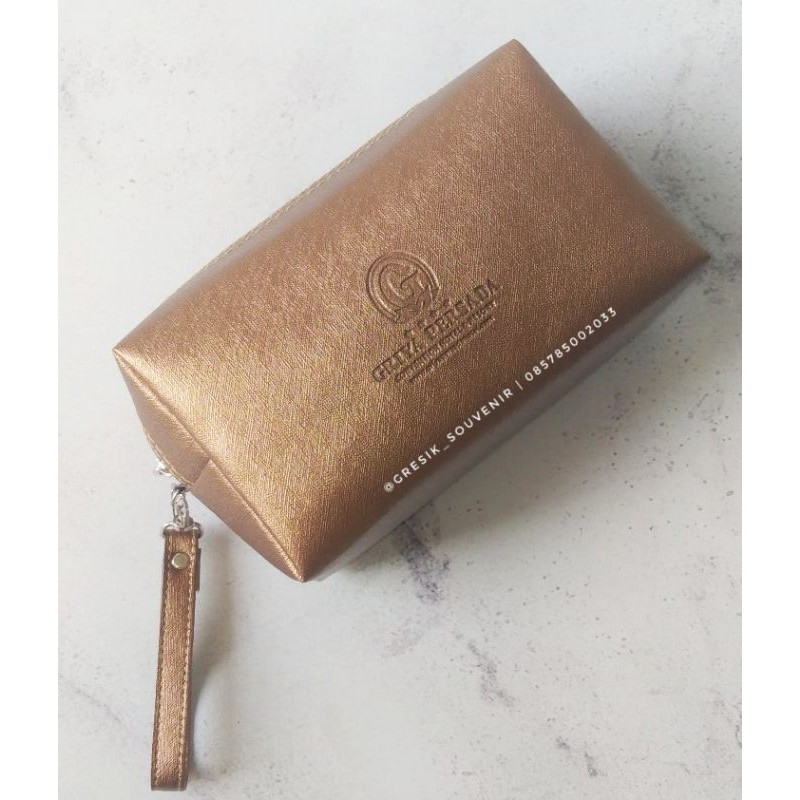 Pouch Skincare Emboss / souvenir pouch custom