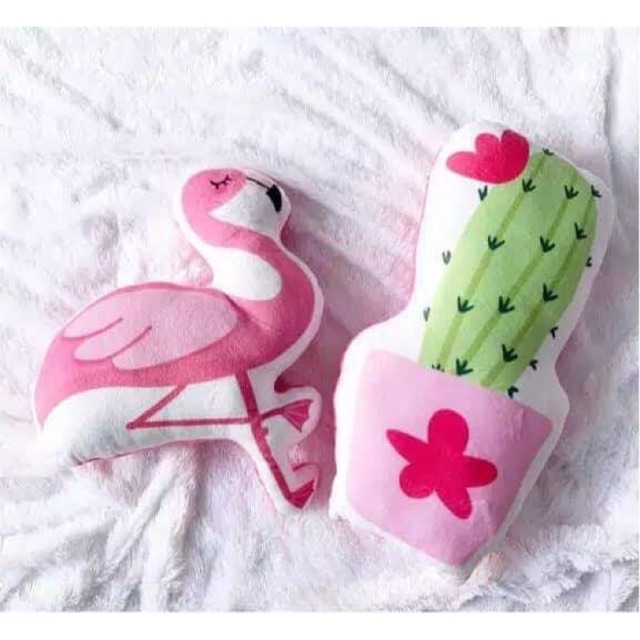 Promo Bantal Karakter Hewan Flamingo Pohon Kaktus Shopee Indonesia