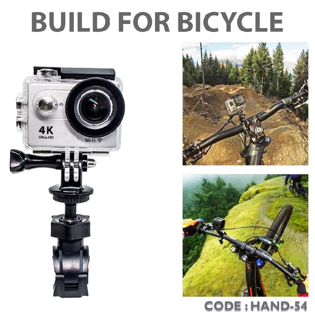 Bike HANDLEBAR SEATPOST ROLL MOUNT FOR ACTION Camera Xiaomi Yi Gopro DLL Stang Sepeda Motor