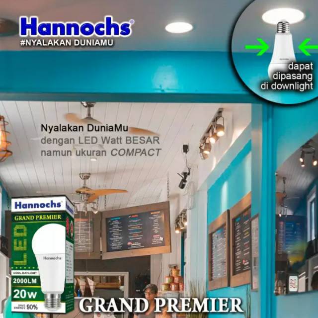 Lampu Led Hannochs 20w / 20 Watt / 22w / 22 Watt GRAND PREMIER / Bolam