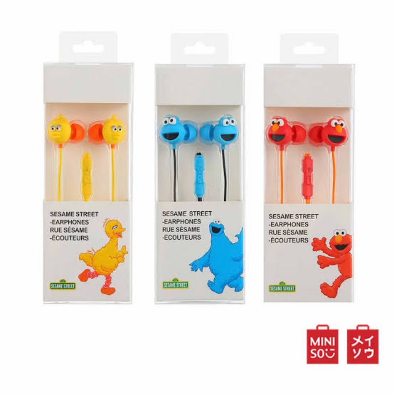 Earphone miniso x sesame street