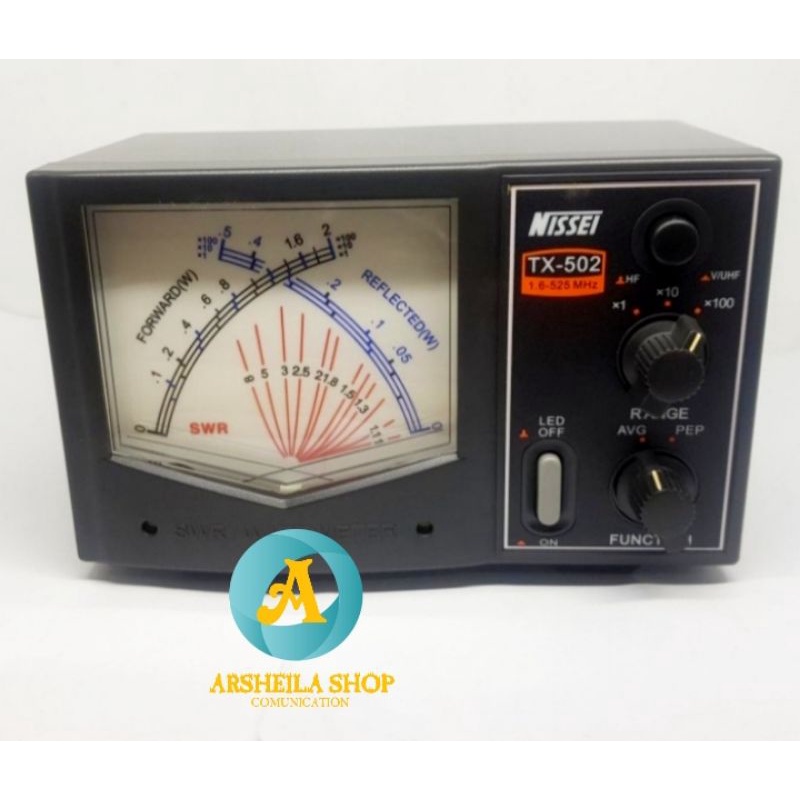 Swr watt meter power meter nissei TX 502 Hf vhf uhf original murah