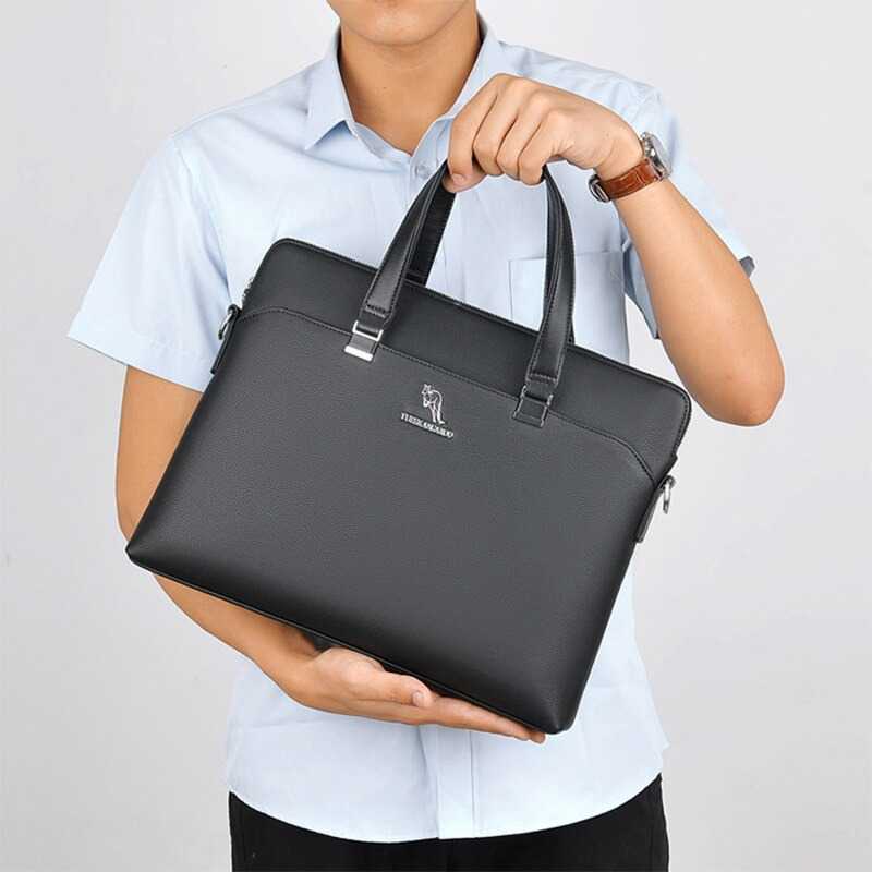 Rhodey Tas Selempang Laptop Pria Premium Kulit Leather Bag - HA-036