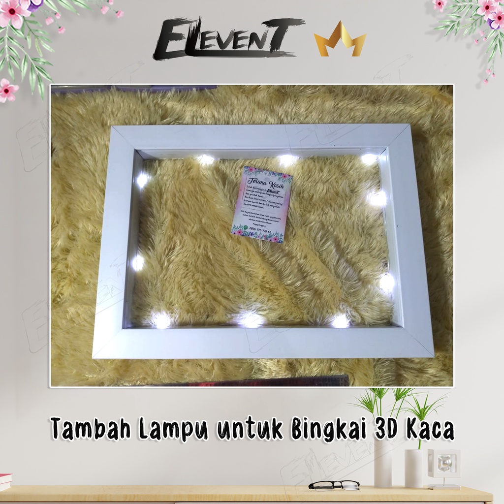 Tambah (Hanya Lampu ya) untuk Bingkai 3D + Baterai Lampu