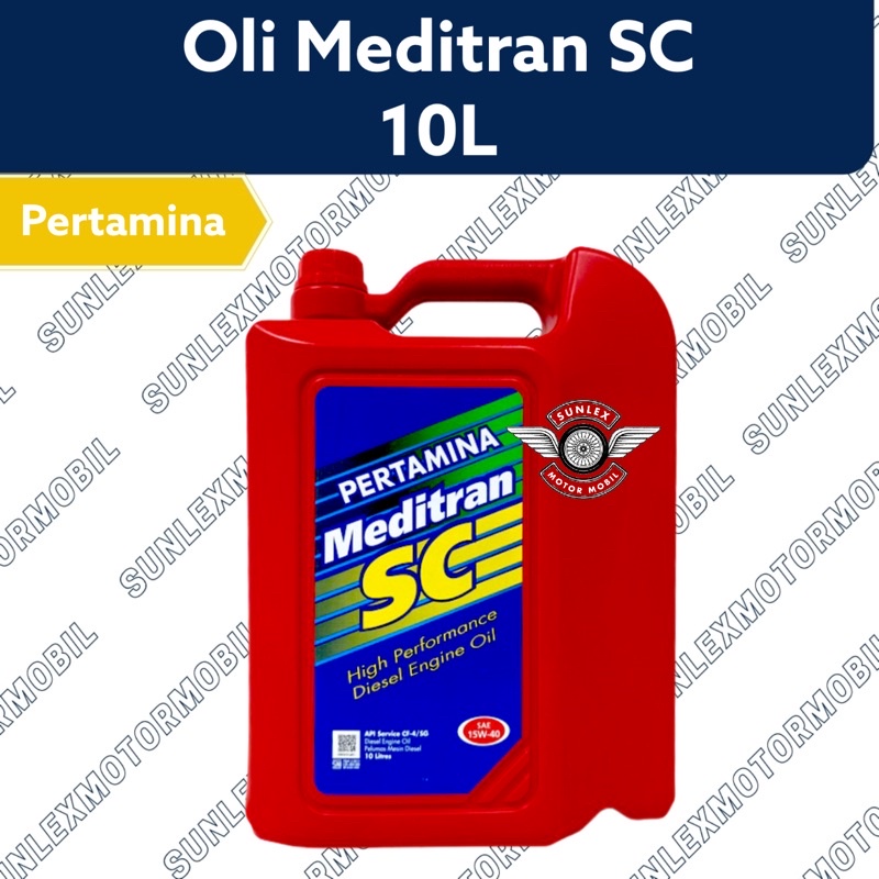 OLI MESIN MOBIL DIESEL MEDITRAN SC 10L 10LITER SAE40 GALON PERTAMINA