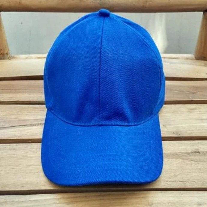 Topi Baseball Polos / Topi Distro Murah / Topi Pria Wanita - Biru