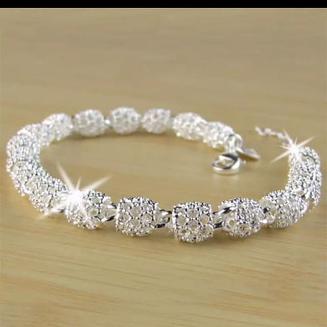 GELANG SILVER CHAIN BRACELET BANGLE / FASHION