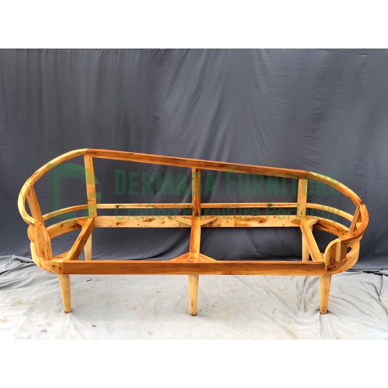 SOFA TAMU BUNGKUS MIRING 3 DUDUKAN MAHONI SOFA PELAMINAN DEKORASI PELAMINAN MURAH DERMAGA FURNITURE 