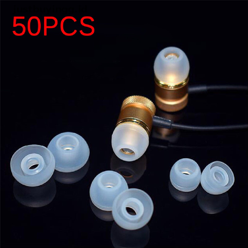 (Justbuyingg.Id) 50pcs Earbud Pengganti Bahan Silikon Lembut