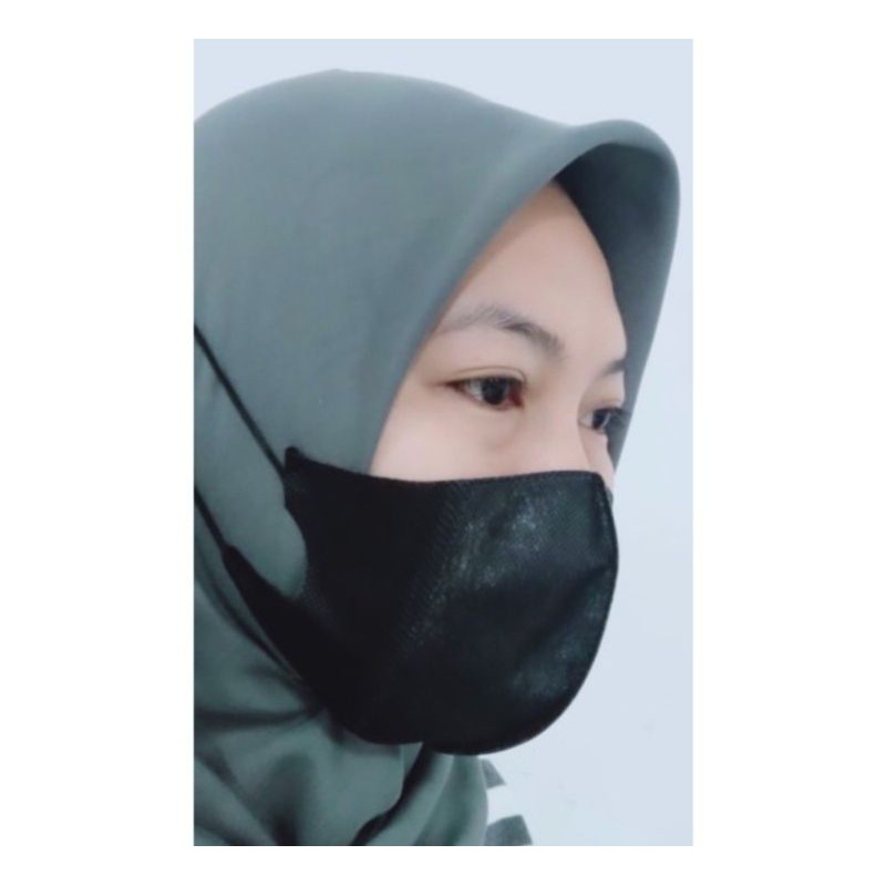 Masker Duckbill Hijab Ijin Kemenkes - Masker Medis Duckbill Headloop