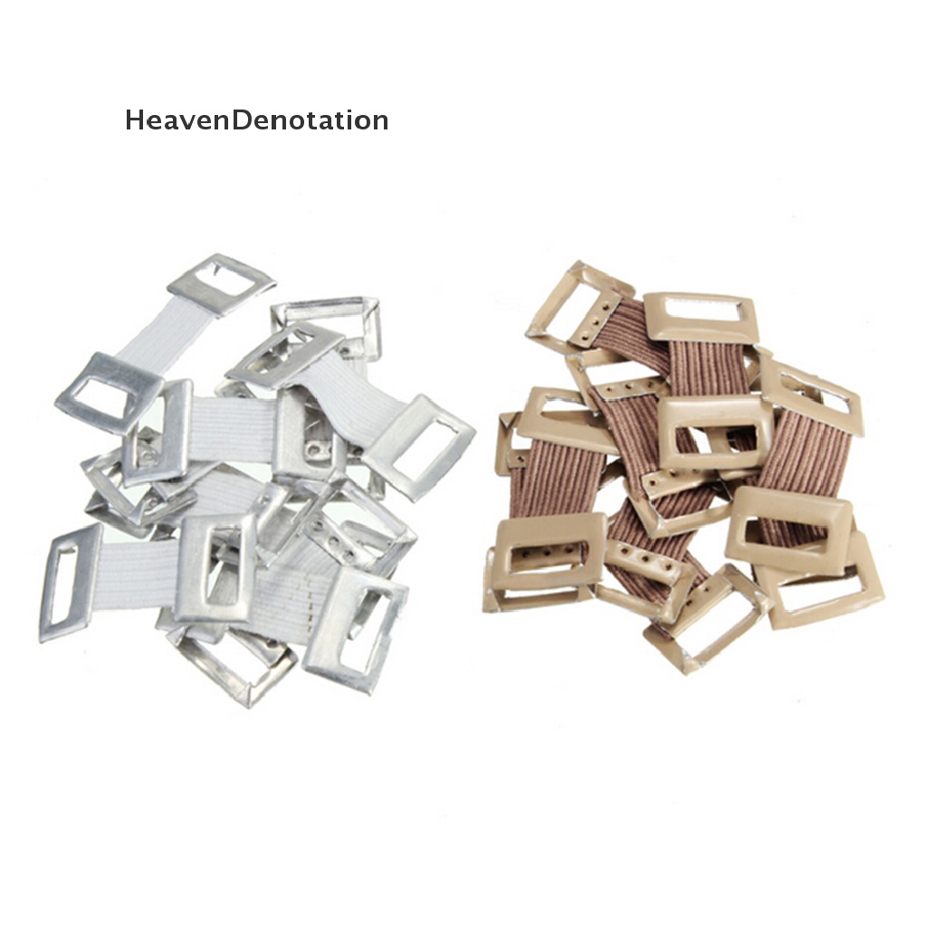 [HeavenDenotation] 10Pcs Replacement Elastic Bandage Wrap Stretch Metal Clips Fixation Clamps Hooks