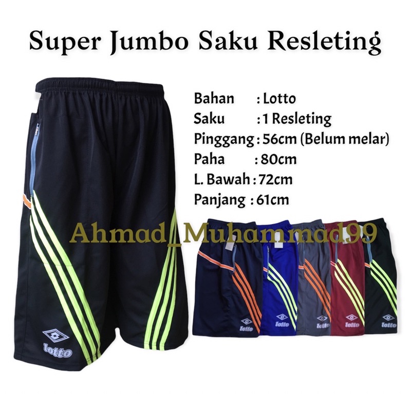 Celana Kolor Super Jumbo XXXL-XXXXL Dewasa Pria | Celana Pendek Kolor Harian Pria Dewasa