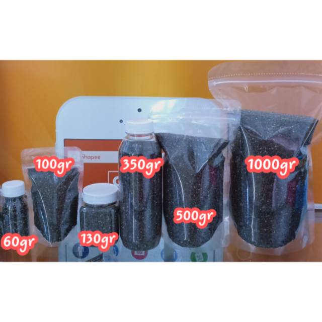 

100gr Organic Black Chia Seeds Organik Chiaseed Hitam Mexicolll