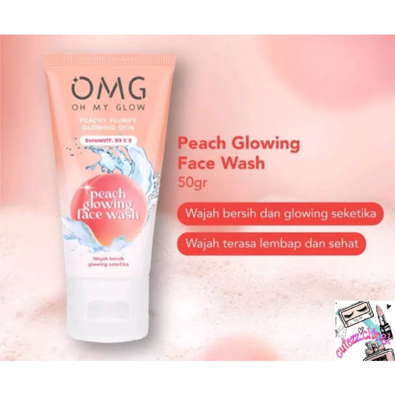 ☃☃️Cutezz_ching1☃️OMG Oh My Glow Peach Glowing face wash 50gr