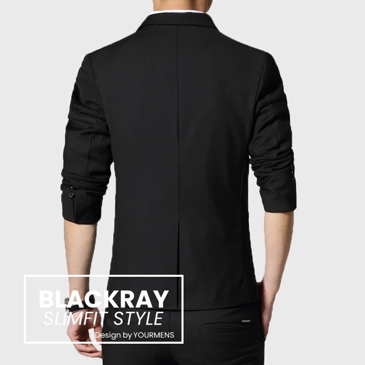 BLAZER PRIA WARNA HITAM SLIMFIT BLACKRAY STYLE FIT SUIT ORIGINAL NIKAYU